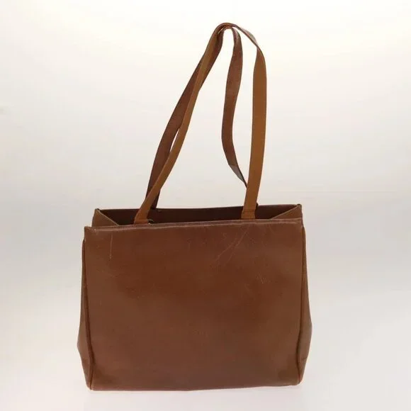 Salvatore Ferragamo Vala Shoulder Bag Leather 2Set Brown Auth am8995